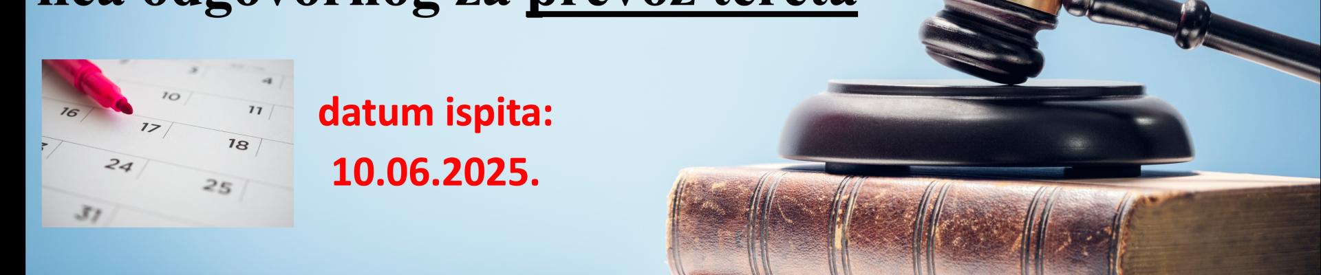 Pripreme za ispit – lice odgovorno za prevoz tereta u drumskom saobraćaju